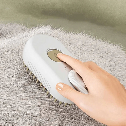 VapoPet – Cepillo 3 en 1 con Vapor Suave para Mascotas